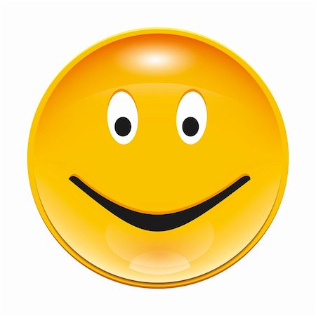 simsearch:400-05946517,k - An image of nice yellow smiley button Foto de stock - Royalty-Free Super Valor e Assinatura, Número: 400-04789045