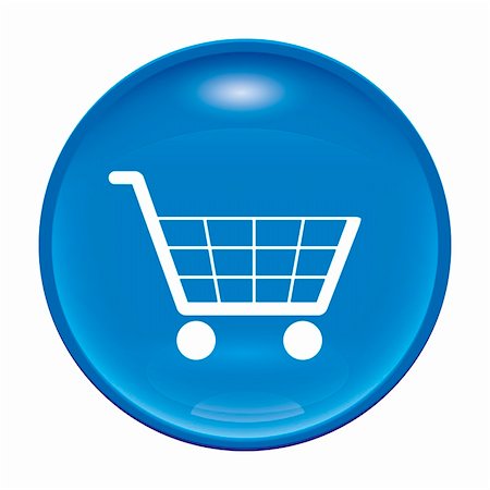 simsearch:400-04442555,k - An image of a glossy blue shopping icon Photographie de stock - Aubaine LD & Abonnement, Code: 400-04789048