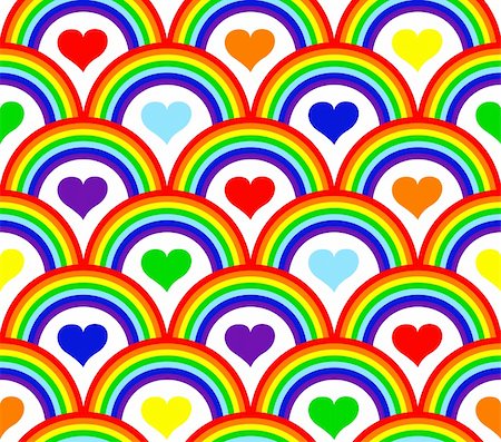 vector illustration of a seamless rainbow pattern Stockbilder - Microstock & Abonnement, Bildnummer: 400-04789145