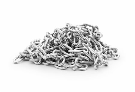 simsearch:400-07313742,k - Metal chain isolated on the white background Fotografie stock - Microstock e Abbonamento, Codice: 400-04789219