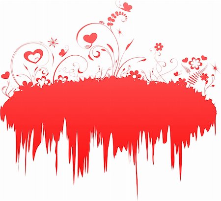 simsearch:400-04667113,k - Red designer island with hearts and flowers Stock Photo - Budget Royalty-Free & Subscription, Code: 400-04789561