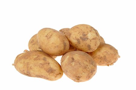 roasting potatoes - bunch of potatoes, photo on the white background Photographie de stock - Aubaine LD & Abonnement, Code: 400-04789617