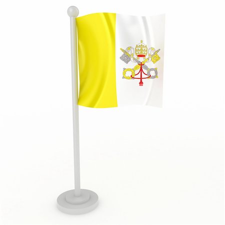 simsearch:400-04796084,k - Illustration of a flag of Vatican on a white background Foto de stock - Royalty-Free Super Valor e Assinatura, Número: 400-04789879