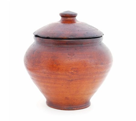 Clay pot isolated on white background Stock Photo - Budget Royalty-Free & Subscription, Code: 400-04789903