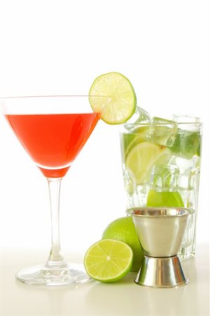 simsearch:400-04787910,k - red and cold alcoholic drink with green lime Stock Photo - Budget Royalty-Free & Subscription, Code: 400-04789911