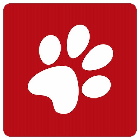 retro cat pattern - white dog footprint on red blakground Stock Photo - Budget Royalty-Free & Subscription, Code: 400-04780769