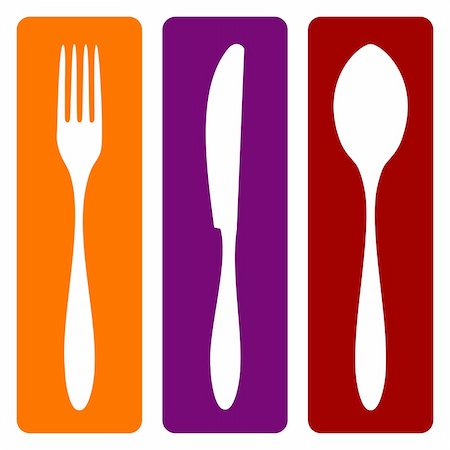 simsearch:400-04393497,k - Cutlery icons. Fork, knife and spoon silhouettes on different backgrounds. Vector avaliable Stock Photo - Budget Royalty-Free & Subscription, Code: 400-04780812