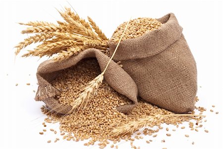 Sacks of wheat grains Stock Photo - Budget Royalty-Free & Subscription, Code: 400-04781133