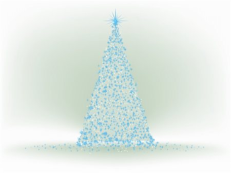 simsearch:400-04320201,k - Abstract Blue christmas tree on silver background. EPS 8 vector file included Stock Photo - Budget Royalty-Free & Subscription, Code: 400-04781256