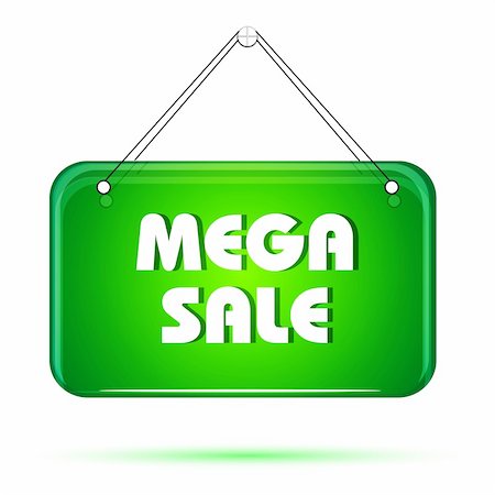 simsearch:400-06915685,k - illustration of mega sale tag on white background Stock Photo - Budget Royalty-Free & Subscription, Code: 400-04781441