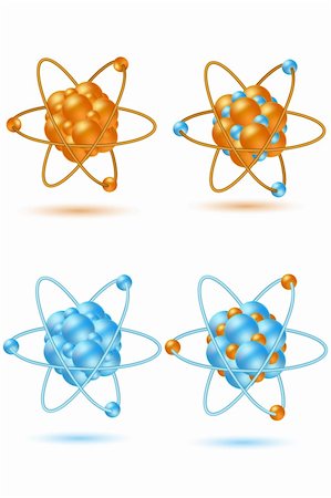 simsearch:400-05126420,k - illustration of atoms on white background Stock Photo - Budget Royalty-Free & Subscription, Code: 400-04781529