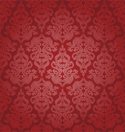 damask vector - Seamless floral pattern. Vector illustration. Stock Photo - Budget Royalty-Free & Subscription, Code: 400-04781609