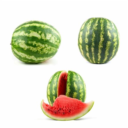 simsearch:400-08796295,k - watermelon set isolated on a white background Fotografie stock - Microstock e Abbonamento, Codice: 400-04781715