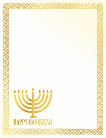simsearch:400-04764081,k - Detail illustration of a golden happy hanukkah card Stockbilder - Microstock & Abonnement, Bildnummer: 400-04781759