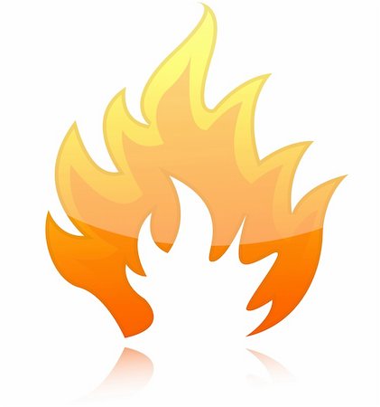 rocket flames - Illustration of fire flames isolated over a white background. Stock Photo - Budget Royalty-Free & Subscription, Code: 400-04781910