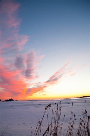 simsearch:400-04752637,k - Beautiful winter sunset on a cold winter evening Stock Photo - Budget Royalty-Free & Subscription, Code: 400-04782039
