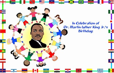 Vector Dr. Martin Luther King Jr. dream came true. Martin Luther King, Jr. (January 15, 1929 Ð April 4, 1968) the holiday is observed on the third Monday of January each year. Photographie de stock - Aubaine LD & Abonnement, Code: 400-04782209