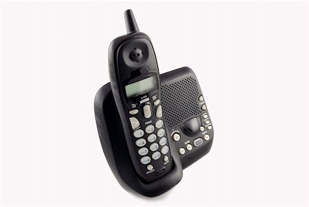 simsearch:400-07516047,k - cordless phone with dock station closeup with white background Stockbilder - Microstock & Abonnement, Bildnummer: 400-04782217