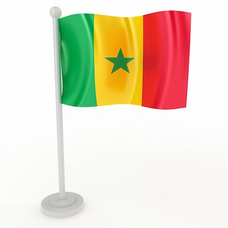 simsearch:400-04796084,k - Illustration of a flag of Senegal on a white background Foto de stock - Royalty-Free Super Valor e Assinatura, Número: 400-04782211