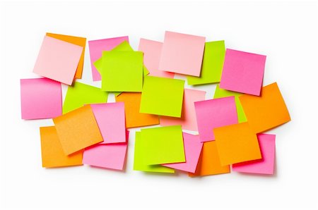 post its lots - Reminder notes isolated on the white background Photographie de stock - Aubaine LD & Abonnement, Code: 400-04782336