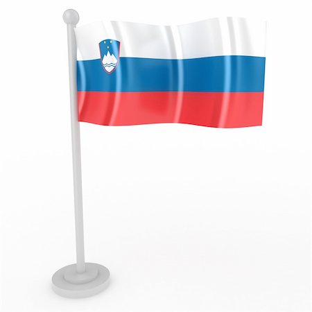 simsearch:400-04796084,k - Illustration of a flag of Slovenia on a white background Foto de stock - Royalty-Free Super Valor e Assinatura, Número: 400-04782683