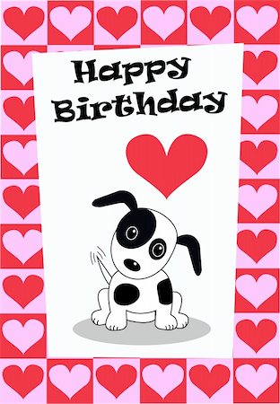 simsearch:400-04291488,k - happy birthday card with a cute puppy Stock Photo - Budget Royalty-Free & Subscription, Code: 400-04782749