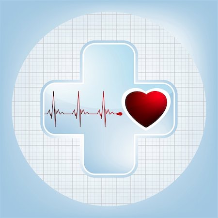 red blue and white living design - Heart and heartbeat symbol. Easy Editable Template. Without a transparency. EPS 8 vector file included Stock Photo - Budget Royalty-Free & Subscription, Code: 400-04782740