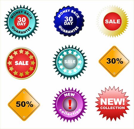 simsearch:400-06915685,k - Set of badges and price tags, sale tags for your design. Vector illustration Stock Photo - Budget Royalty-Free & Subscription, Code: 400-04782841