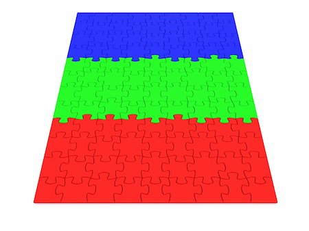 simsearch:400-04730835,k - RGB puzzle piece. 3d Stock Photo - Budget Royalty-Free & Subscription, Code: 400-04783277