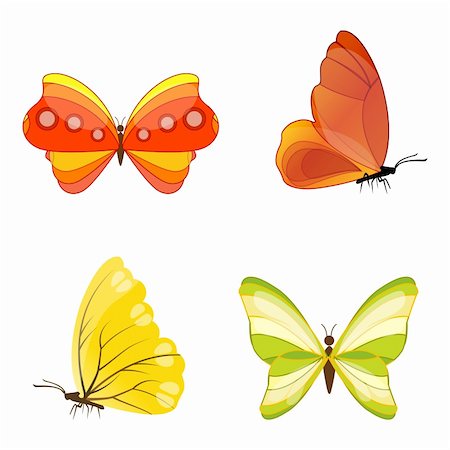 simsearch:400-07486829,k - illustration of colorful butterfly on white background Foto de stock - Super Valor sin royalties y Suscripción, Código: 400-04783546