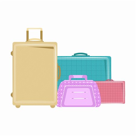 simsearch:400-04265520,k - illustration of trolley bags on white background Stock Photo - Budget Royalty-Free & Subscription, Code: 400-04783554