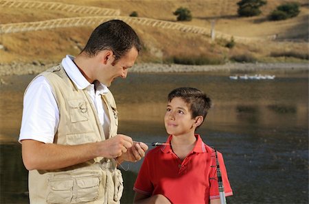 Father with son and free time, operation fishing Stock Photo - Budget Royalty-Free & Subscription, Code: 400-04783878