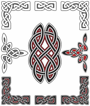 Set of celtic design elements Stock Photo - Budget Royalty-Free & Subscription, Code: 400-04783995