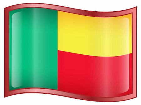 simsearch:400-04285611,k - Benin Flag icon, isolated on white background. Foto de stock - Super Valor sin royalties y Suscripción, Código: 400-04794115