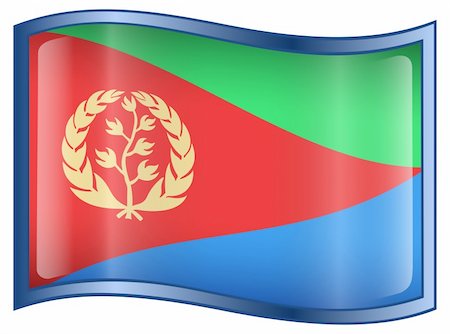 simsearch:400-04285611,k - Eritrea Flag icon, isolated on white background. Foto de stock - Super Valor sin royalties y Suscripción, Código: 400-04794117