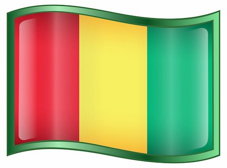 simsearch:400-04285611,k - Guinea Flag icon, isolated on white background. Foto de stock - Super Valor sin royalties y Suscripción, Código: 400-04794122
