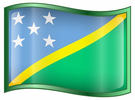 solomon - Solomon Islands Flag icon, isolated on white background. Foto de stock - Super Valor sin royalties y Suscripción, Código: 400-04794138