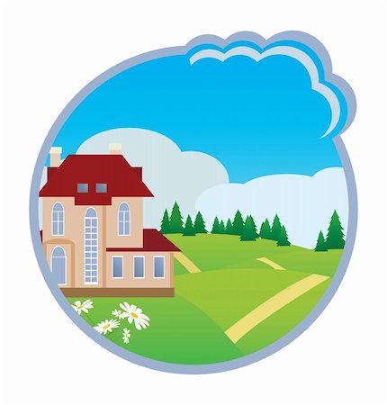 House. Vector illustration for you design Stock Photo - Budget Royalty-Free & Subscription, Code: 400-04794157