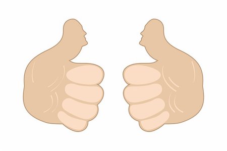 simsearch:400-05700994,k - illustration of thumbs up on white background Stock Photo - Budget Royalty-Free & Subscription, Code: 400-04794476