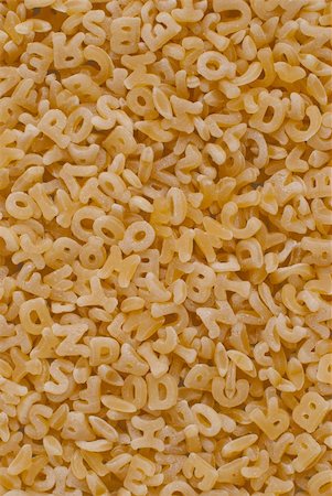 Macro up view of soup spaghetti letters. Stock Photo - Budget Royalty-Free & Subscription, Code: 400-04795068