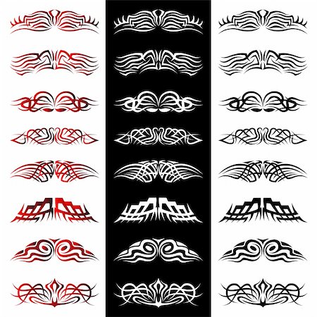 Set of tribal tattoo including Stock Photo - Budget Royalty-Free & Subscription, Code: 400-04795164