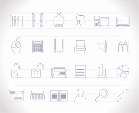 simsearch:400-04650271,k - Business and office icons - vector icon set Stock Photo - Budget Royalty-Free & Subscription, Code: 400-04795347