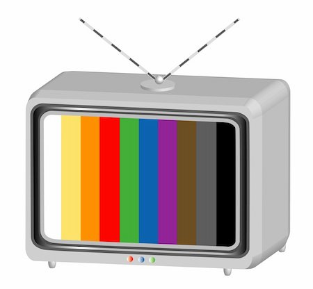 ellion (artist) - The object television test, object white isolated Stockbilder - Microstock & Abonnement, Bildnummer: 400-04795661