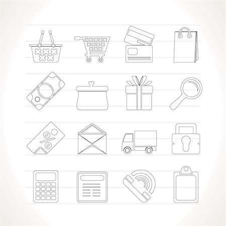 Online shop icons - vector icon set Stock Photo - Budget Royalty-Free & Subscription, Code: 400-04795906