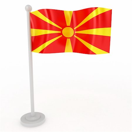 simsearch:400-04796084,k - Illustration of a flag of Macedonia on a white background Foto de stock - Royalty-Free Super Valor e Assinatura, Número: 400-04796082