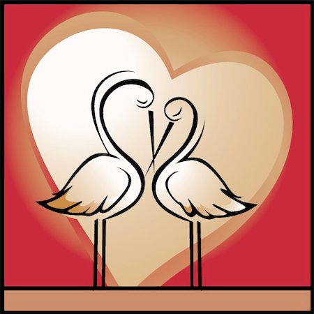 simsearch:400-04294764,k - Bacground with storks in love Foto de stock - Royalty-Free Super Valor e Assinatura, Número: 400-04796556
