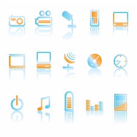 mobile phone icons-vector icon set Stock Photo - Budget Royalty-Free & Subscription, Code: 400-04796560