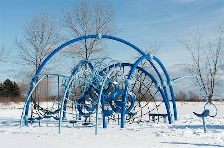 play area - A play structure at a childrens' playground in winter. Stock Photo - Budget Royalty-Free & Subscription, Code: 400-04796583