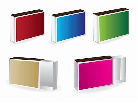 different kind of box matches - vector illustration Stock Photo - Budget Royalty-Free & Subscription, Code: 400-04796600