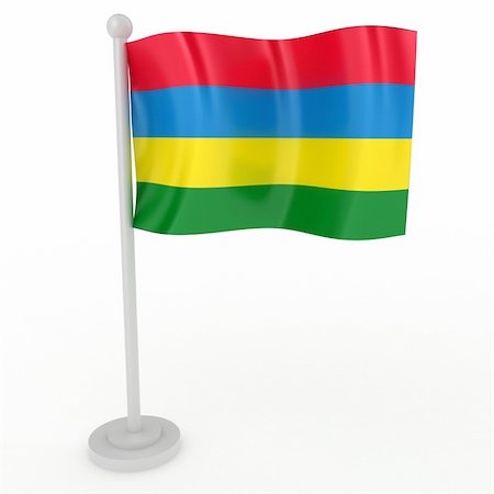 simsearch:400-04796084,k - Illustration of a flag of Mauritius on a white background Foto de stock - Royalty-Free Super Valor e Assinatura, Número: 400-04796869